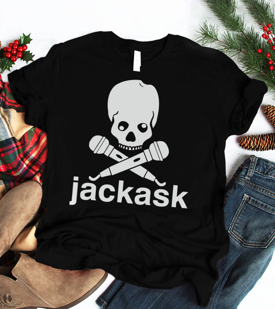 Jackask Jacksfilms Skull And Microphones T-Shirt