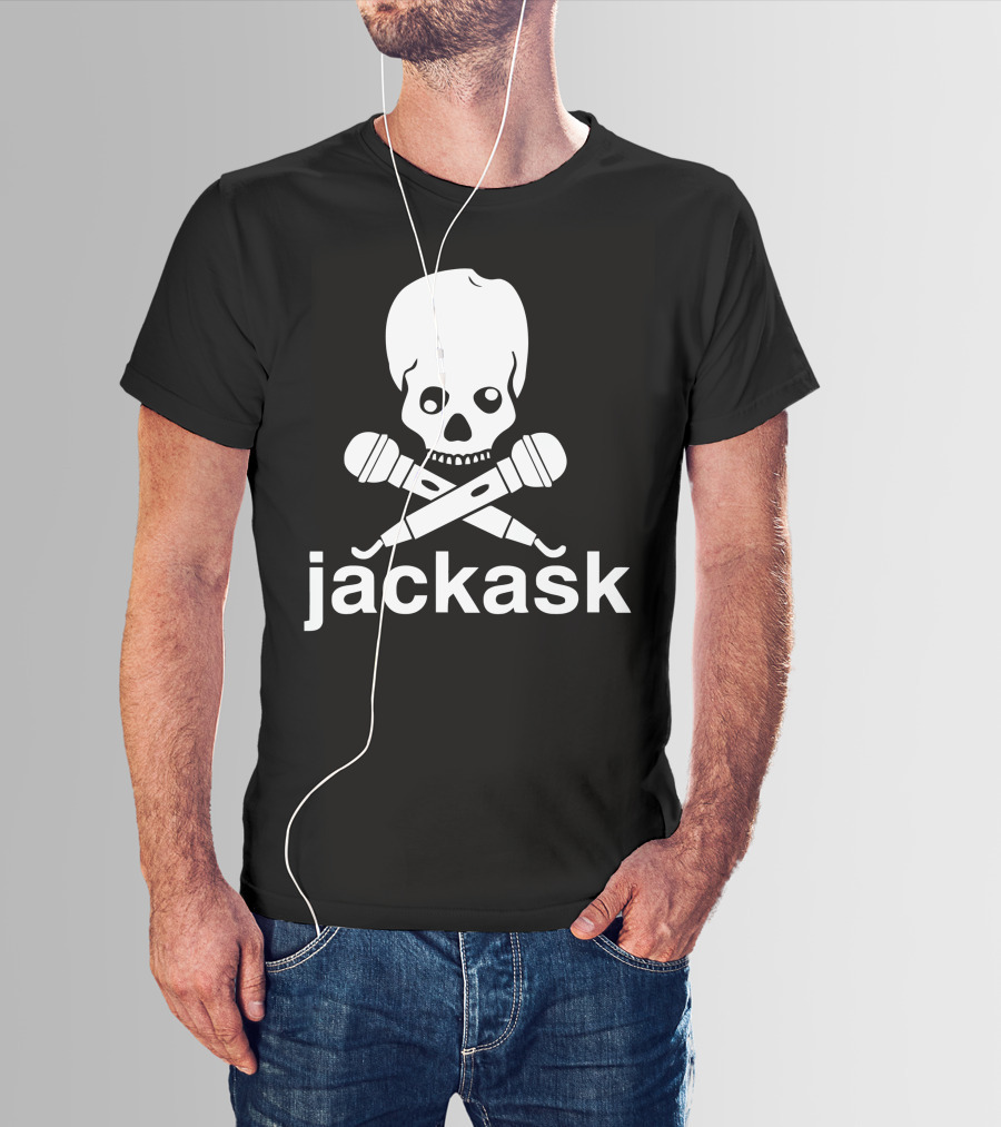 Jackask Jacksfilms Skull And Microphones T-Shirt