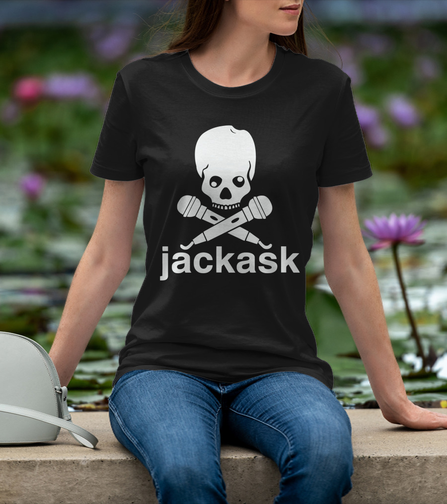Jackask Jacksfilms Skull And Microphones T-Shirt