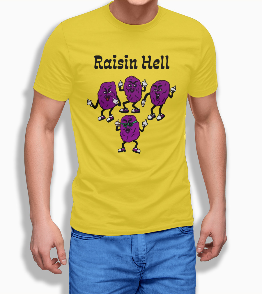 Raisin Hell Dancing Cartoon Purple Raisins T-Shirt