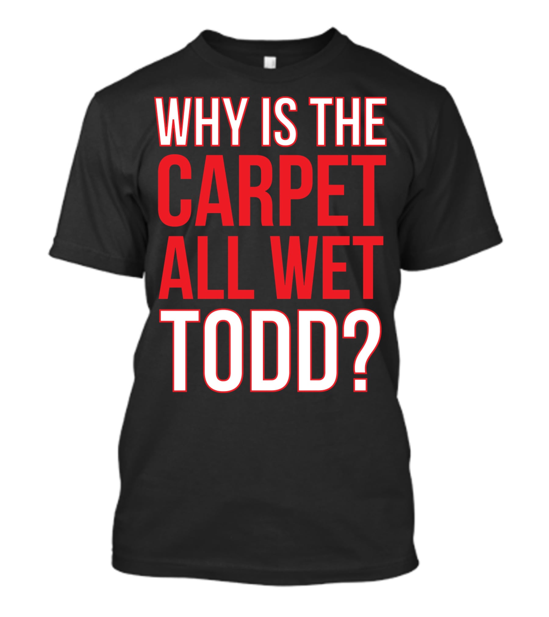 Why Is The Carpet All Wet Todd Christmas Vacation Movie T-Shirt
