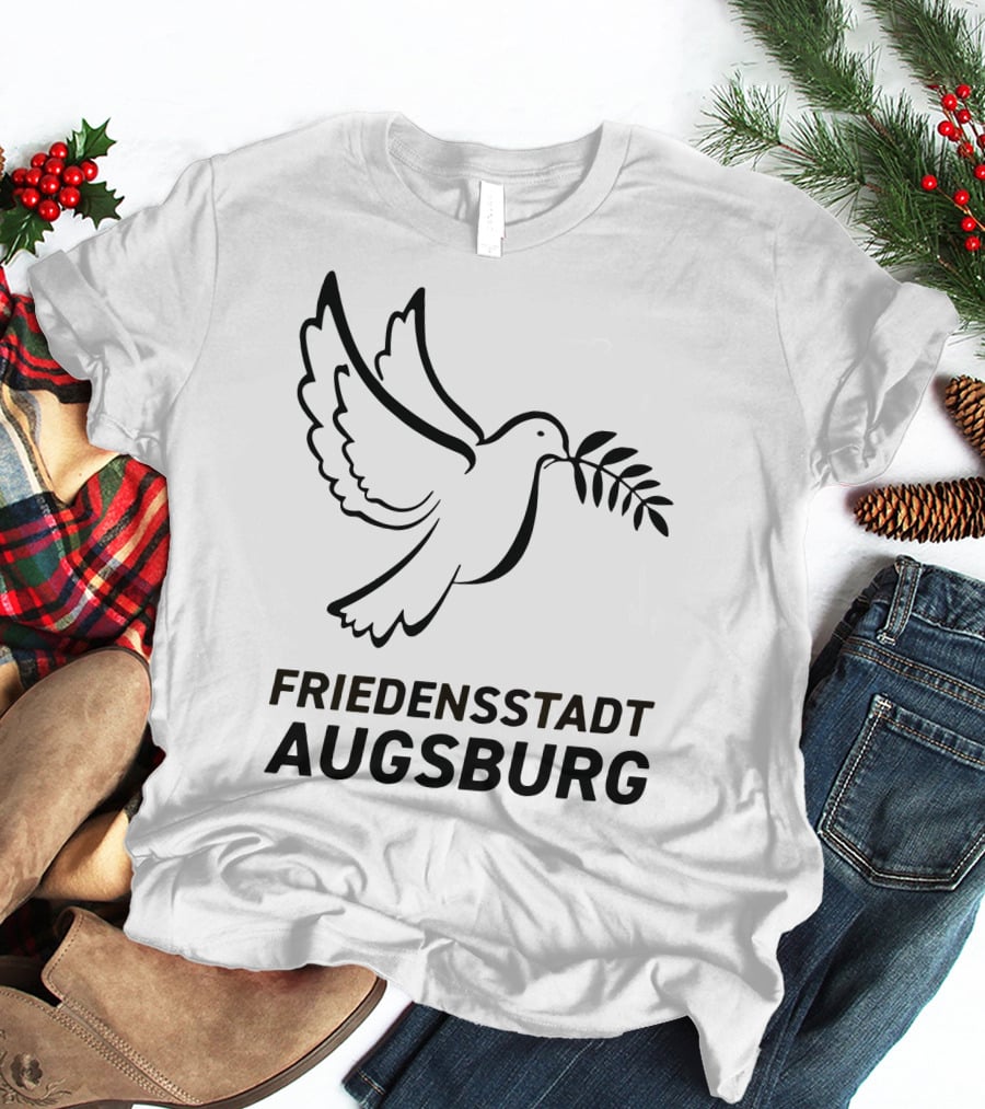 Stefan Reuter Friedensstadt Augsburg Peace Dove With Olive Branch T-Shirt