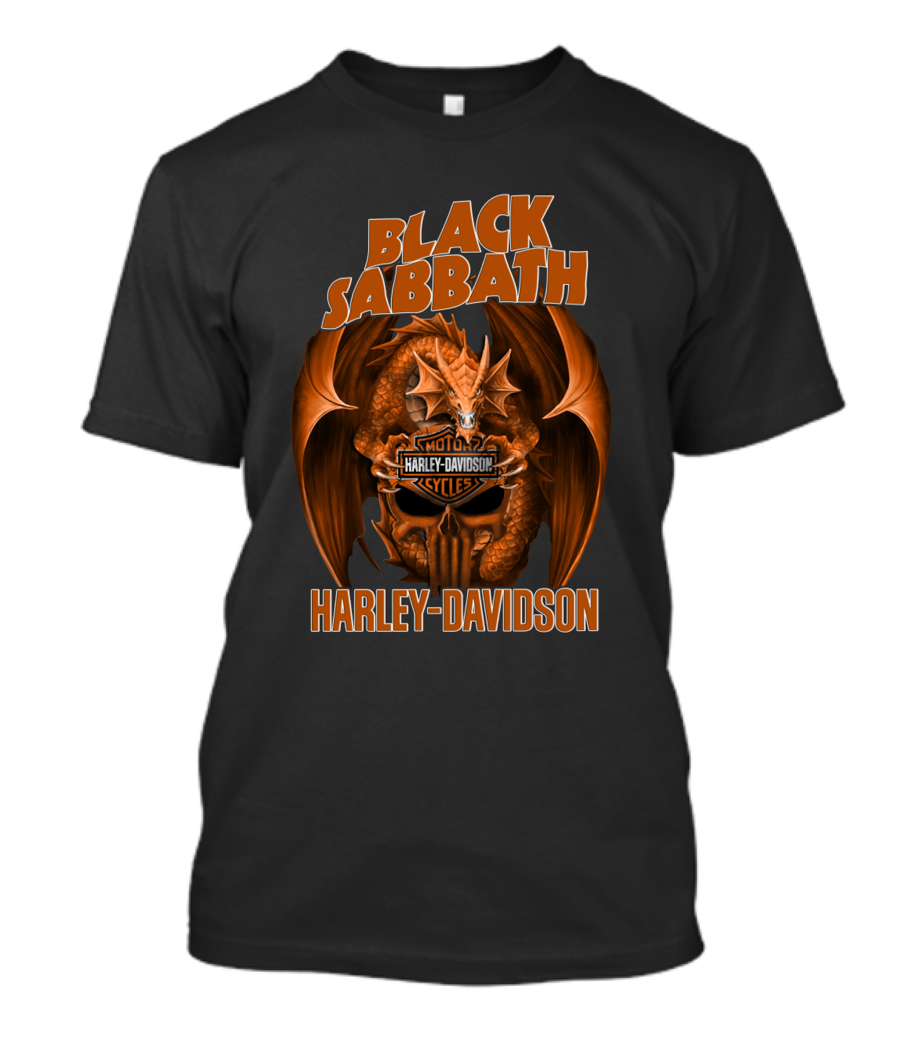 Black Sabbath Harley Davidson Moto Cycles Dragon T-Shirt