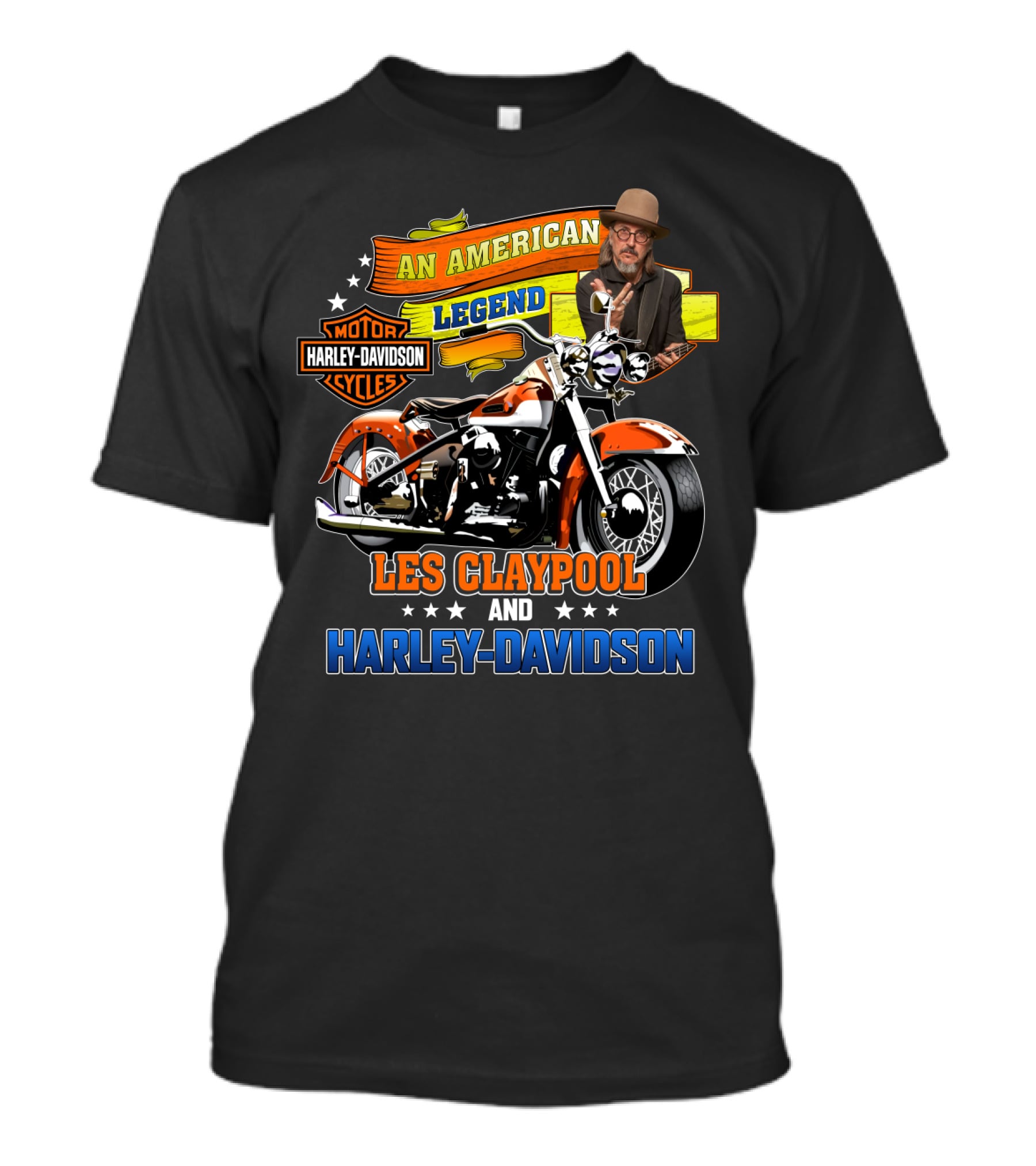 An American Legend Les Claypool And Harley Davidson Cycles T-Shirt