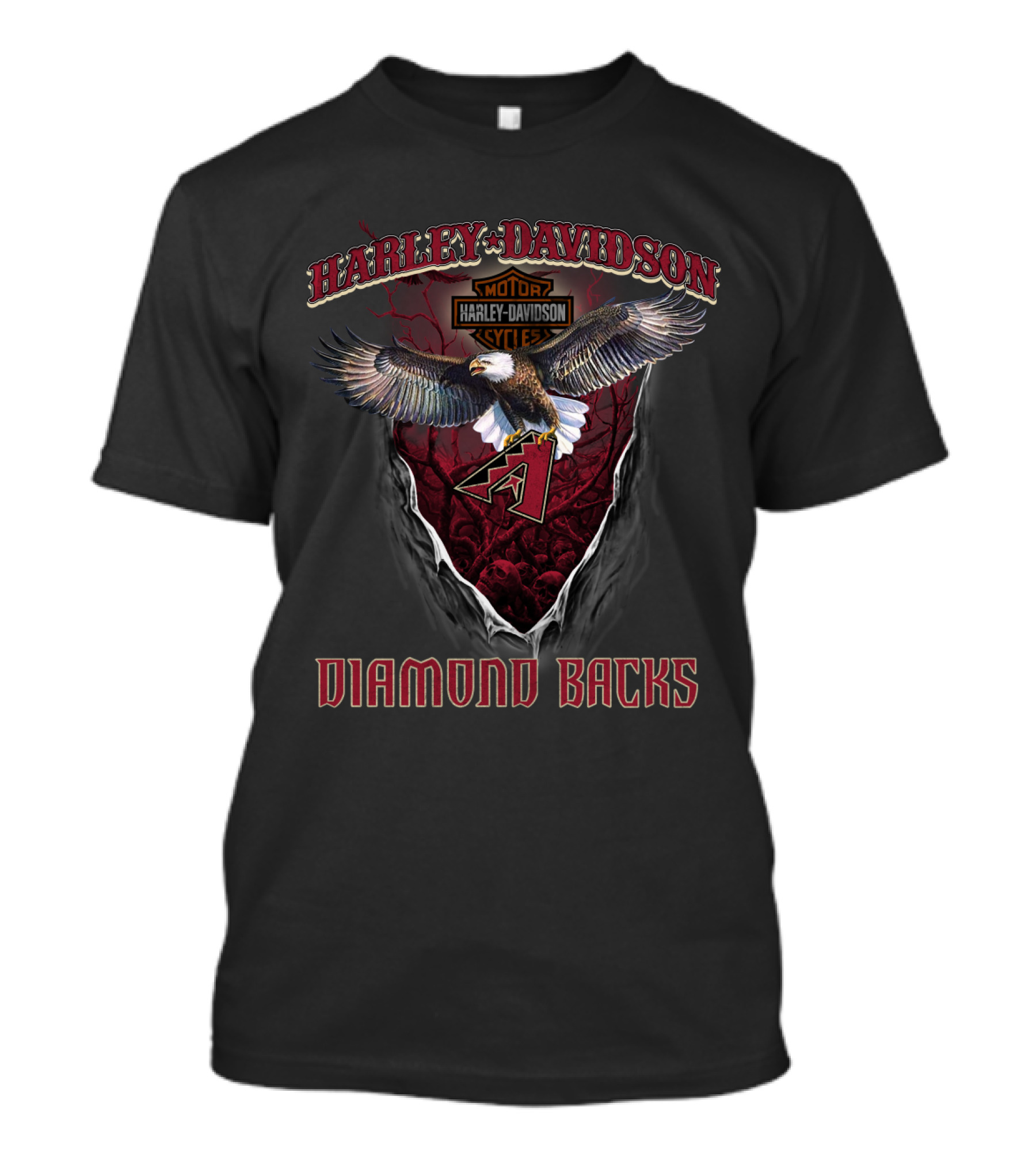 Harley Davidson Motorcycles Arizona Diamondbacks Eagle T-Shirt