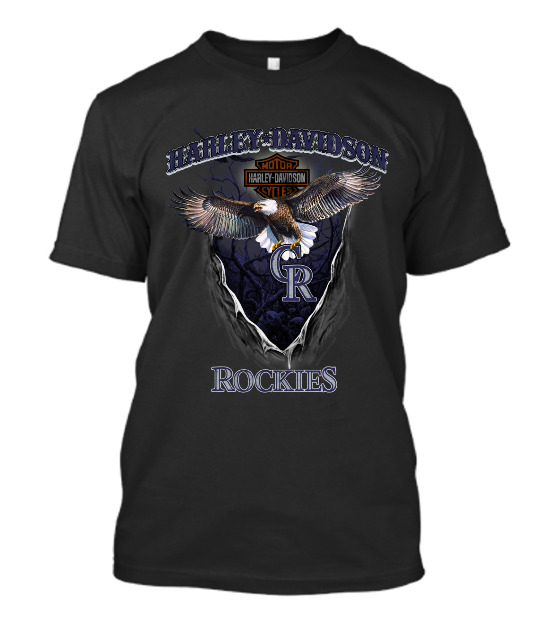 Harley Davidson Colorado Rockies Cr Eagle T-Shirt