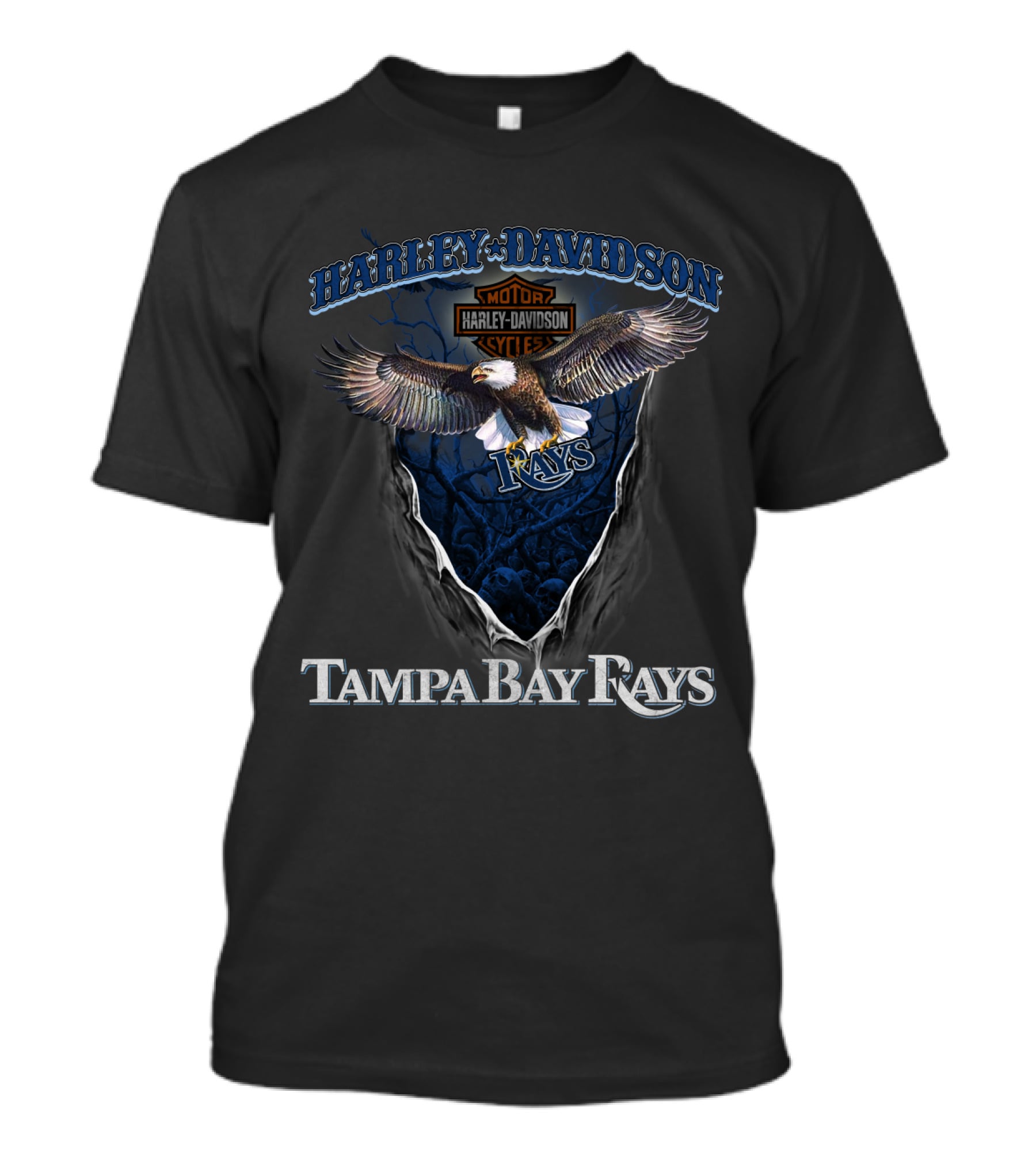 Harley Davidson Motor Cycles Tampa Bay Rays T-Shirt