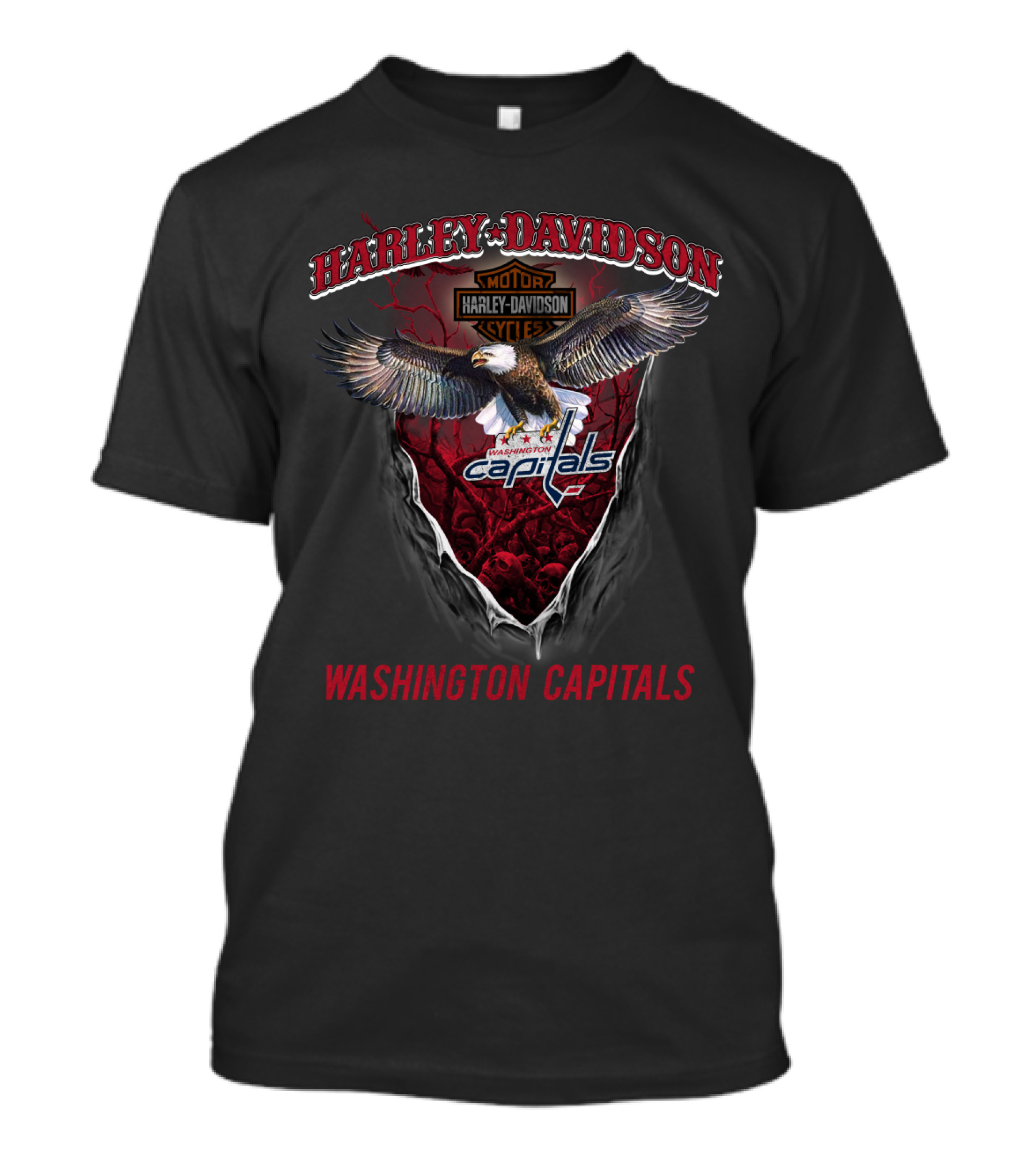 Harley Davidson Motorcycle Washington Capitals T-Shirt