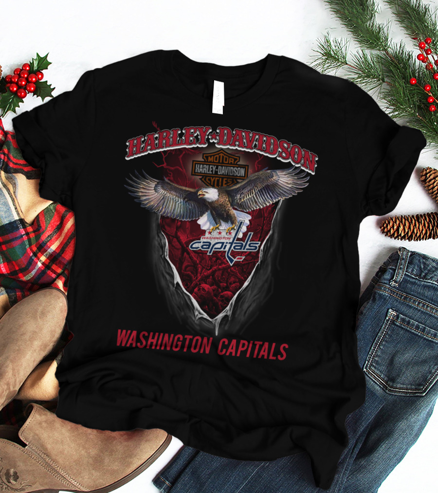Harley Davidson Motorcycle Washington Capitals T-Shirt