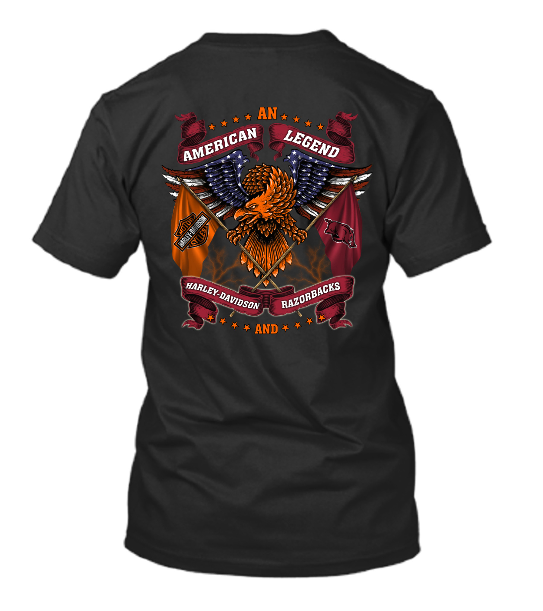 American Legend Harley Davidson Arkansas Razorbacks T-Shirt