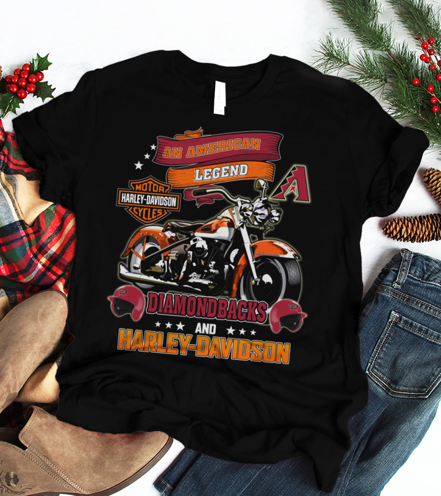 Arizona Diamondbacks And Harley Davidson An American Legend T-Shirt