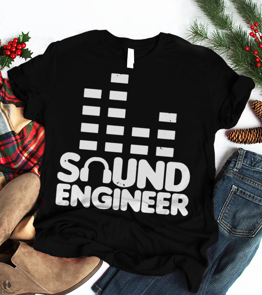 Sound Engineer Equalizer Headphone T-Shirt