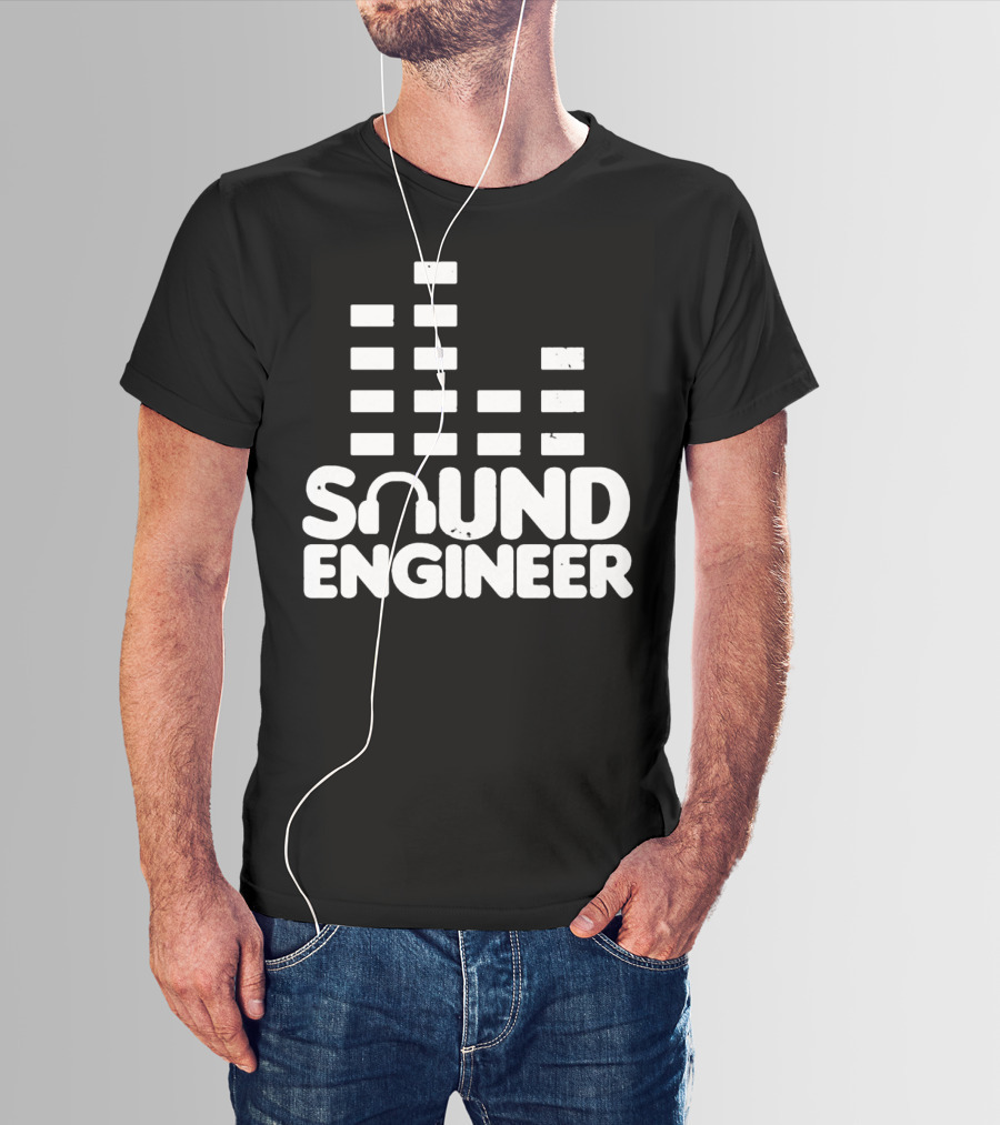 Sound Engineer Equalizer Headphone T-Shirt