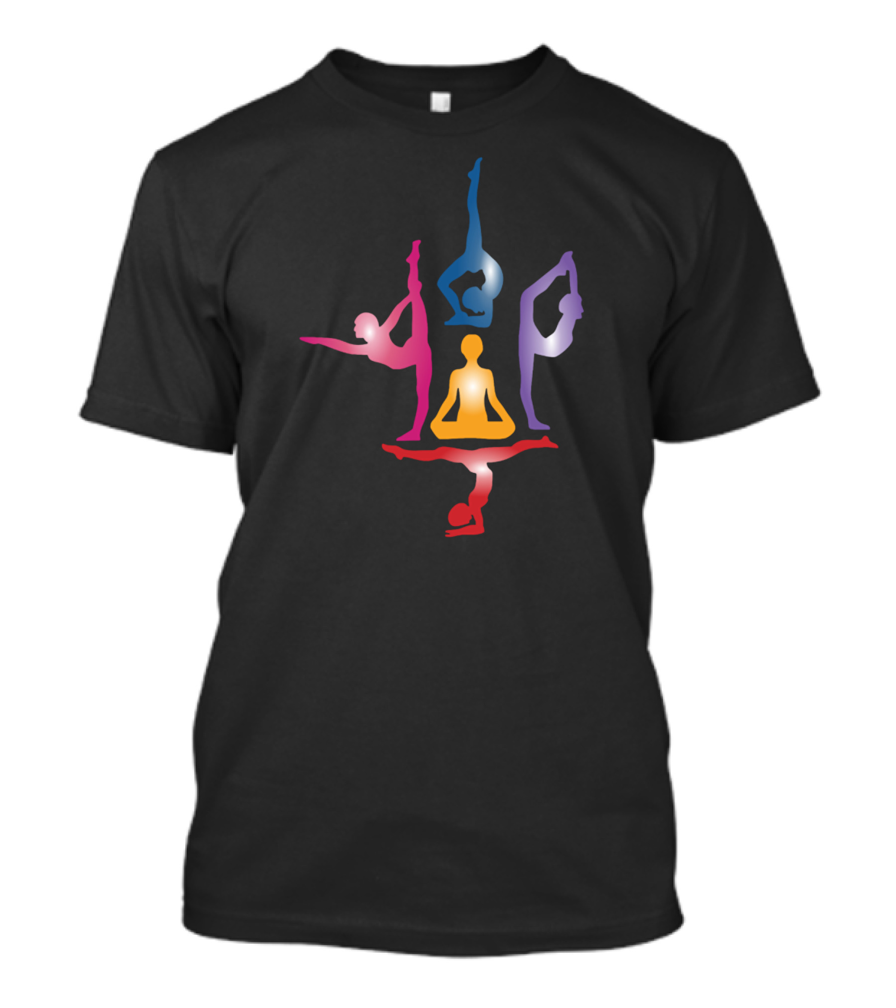 Colorful Yoga Pose Meditation T-Shirt