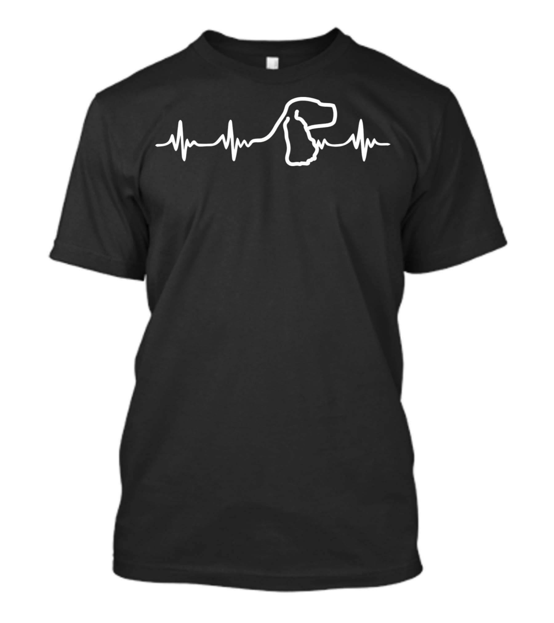 Cocker Spaniel Heartbeat Outline T-Shirt