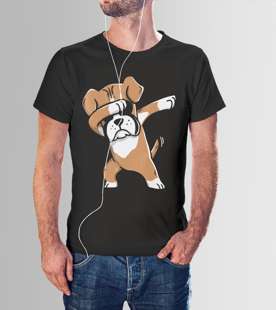 Dabbing Boxer Dog Kids Boxer Dog T-Shirt