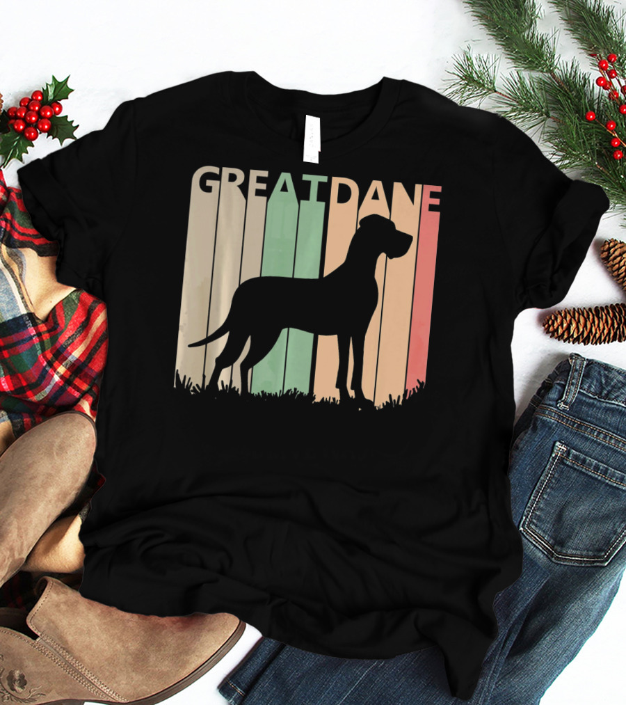 Great Dane Valentine Vintage Silhouette For Him T-Shirt
