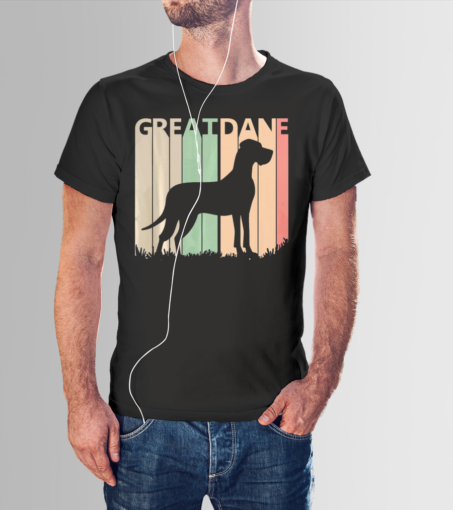 Great Dane Valentine Vintage Silhouette For Him T-Shirt