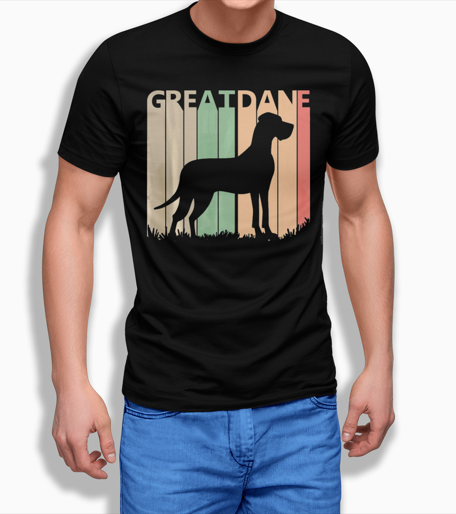 Great Dane Valentine Vintage Silhouette For Him T-Shirt