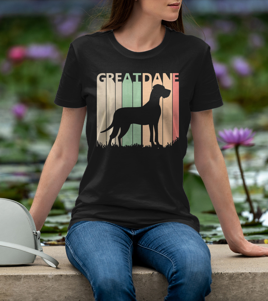 Great Dane Valentine Vintage Silhouette For Him T-Shirt