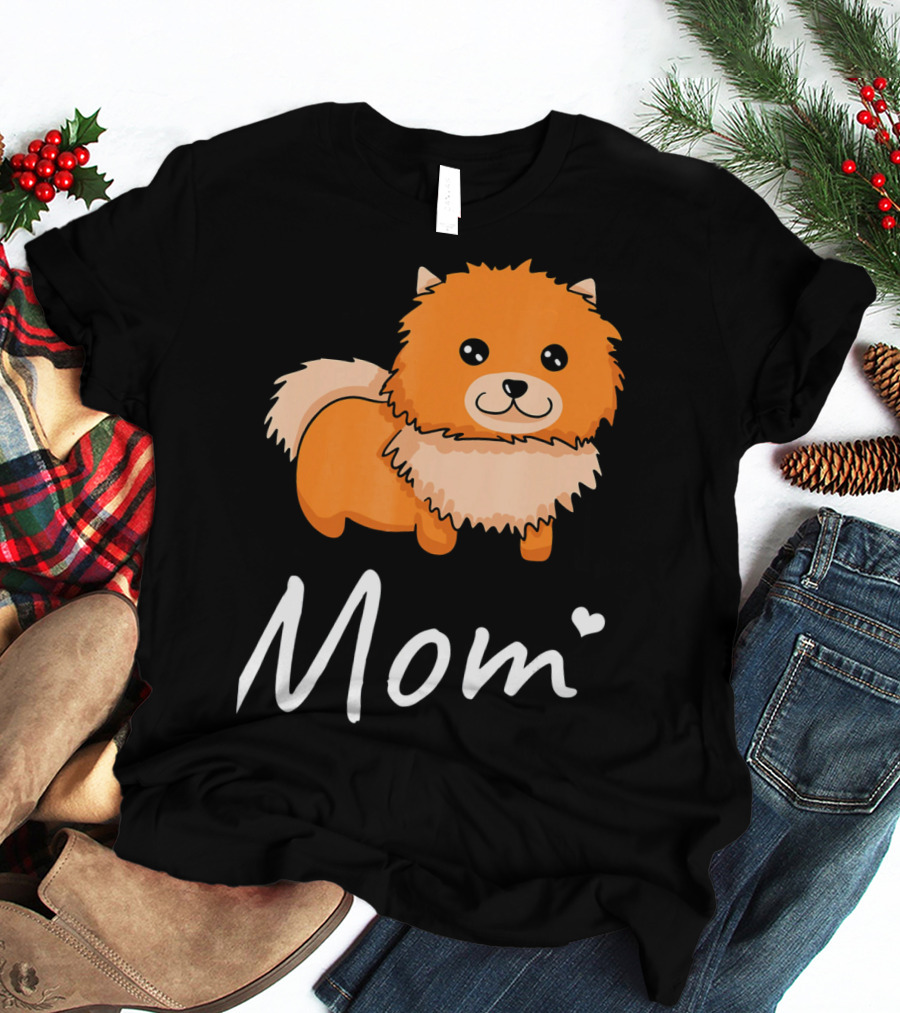 Pomeranian Mom I Love Dogs Dog Moms T-Shirt