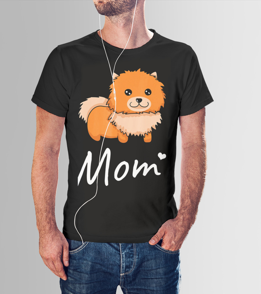 Pomeranian Mom I Love Dogs Dog Moms T-Shirt