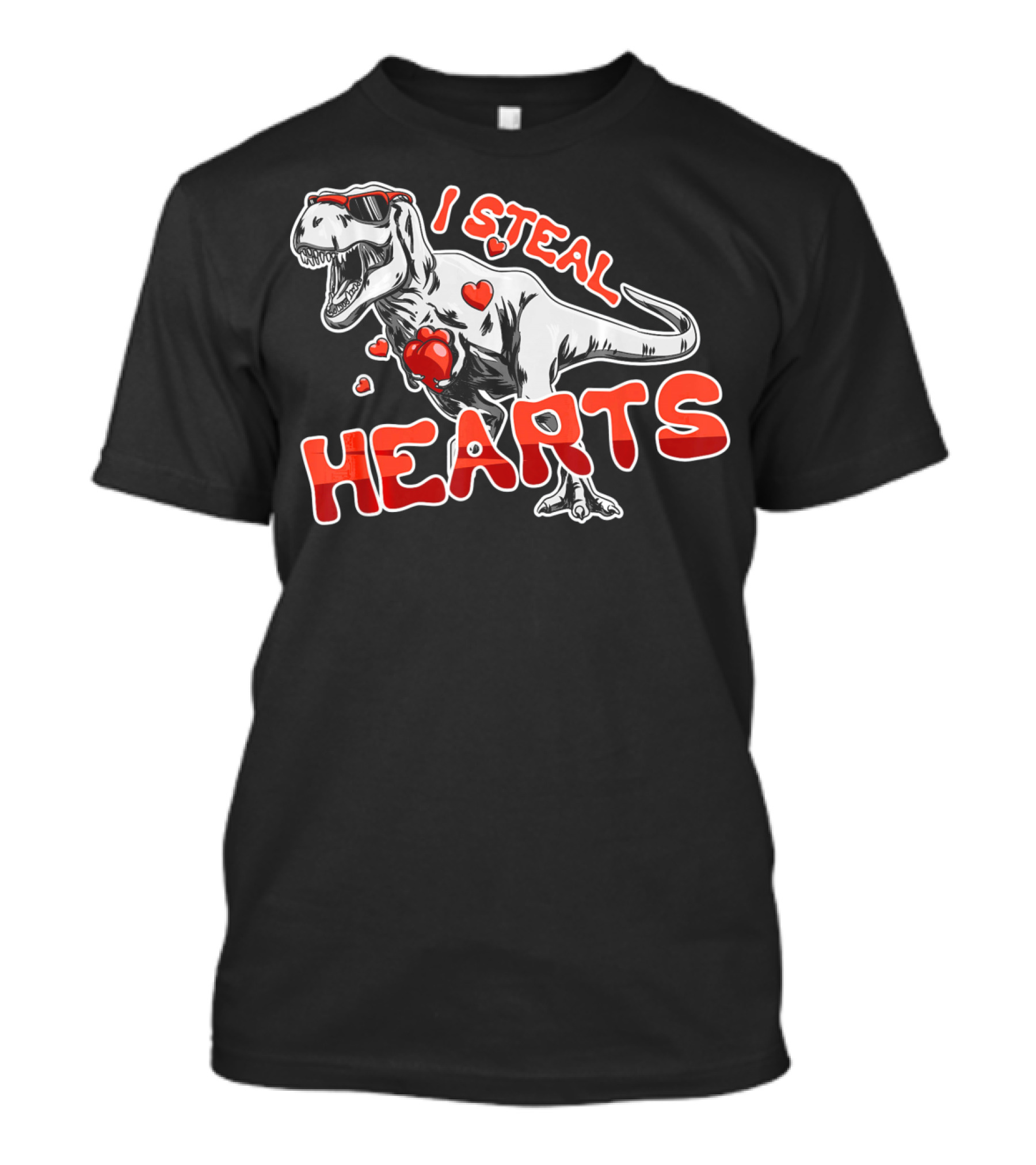 Dinosaur I Steal Hearts Valentine T-Shirt