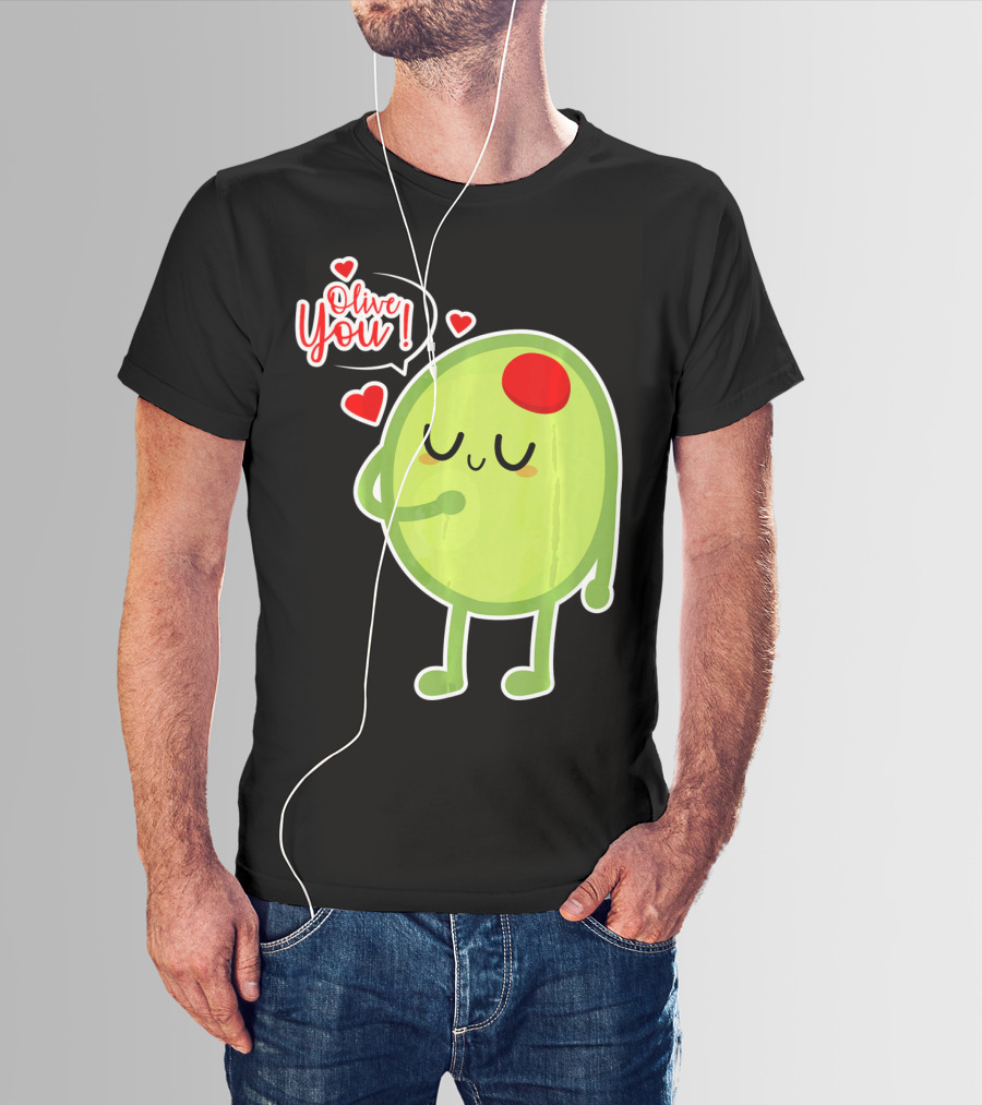 Olive You Cute Valentines Day Love T-Shirt