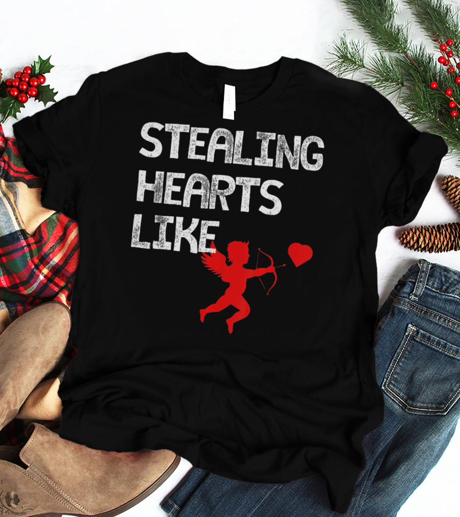 Stealing Hearts Like Cupid Kids Funny Va T-Shirt