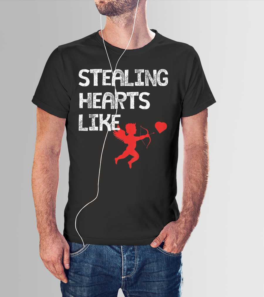 Stealing Hearts Like Cupid Kids Funny Va T-Shirt