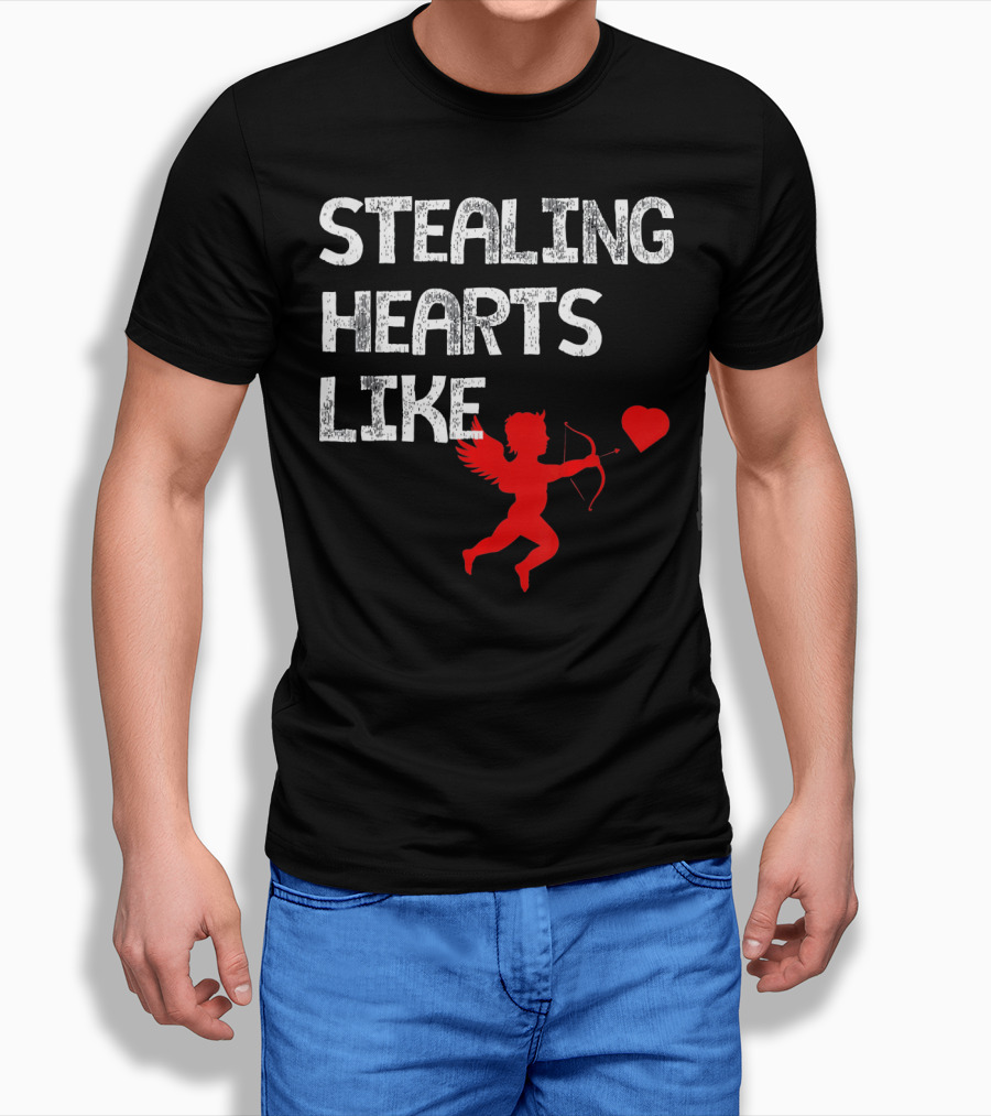 Stealing Hearts Like Cupid Kids Funny Va T-Shirt