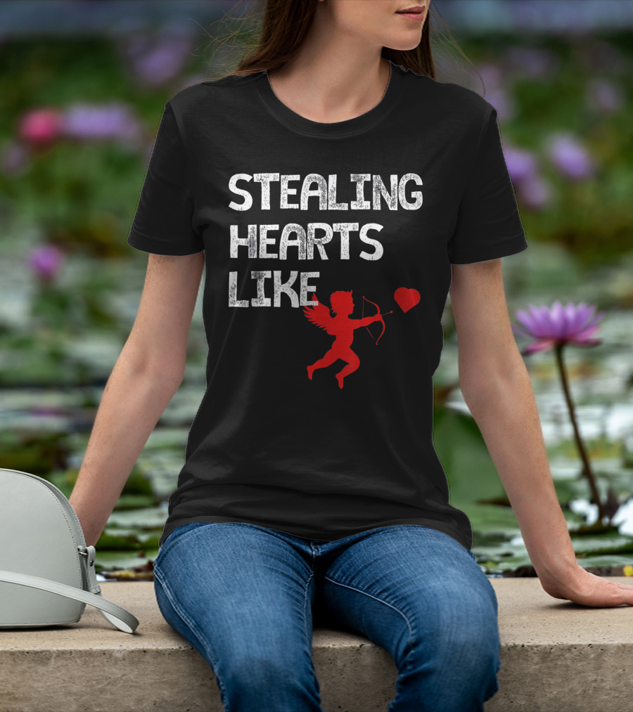 Stealing Hearts Like Cupid Kids Funny Va T-Shirt
