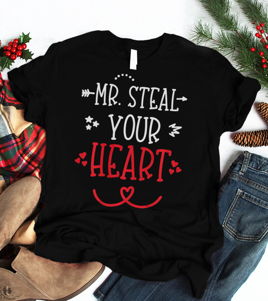 Mr. Steal Your Heart Little Boy Valentine's Day T-Shirt
