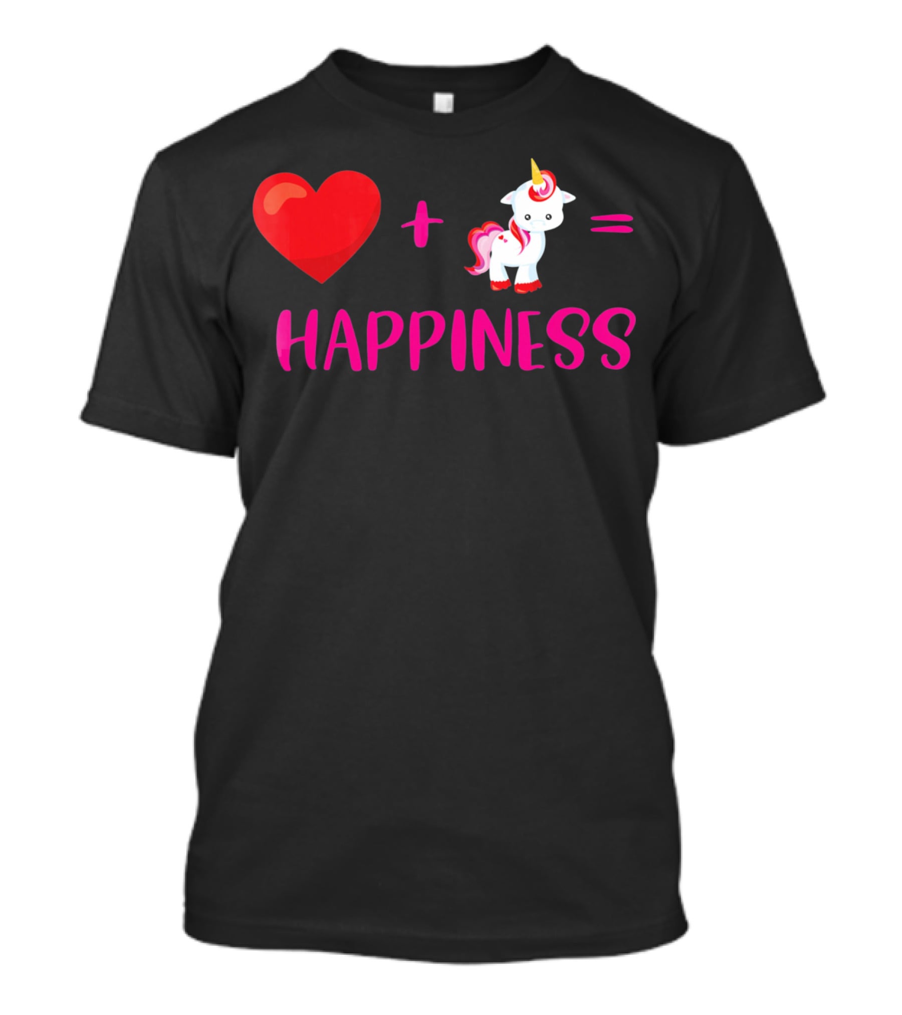 Heart Plus Unicorn Equals Happiness T-Shirt