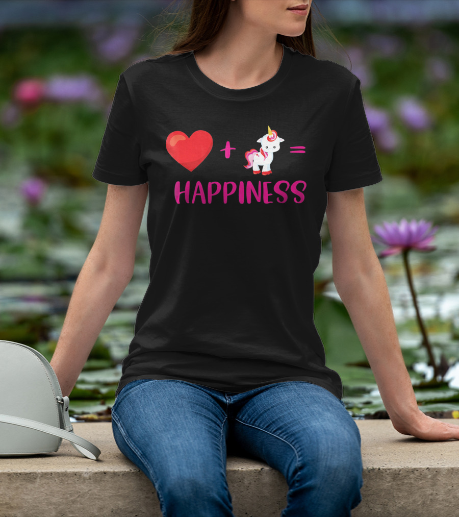 Heart Plus Unicorn Equals Happiness T-Shirt