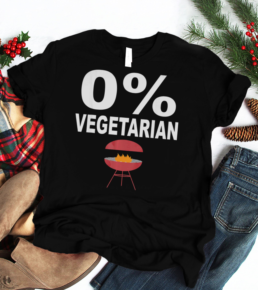 0% Vegetarian Barbecue Lover Grill T-Shirt