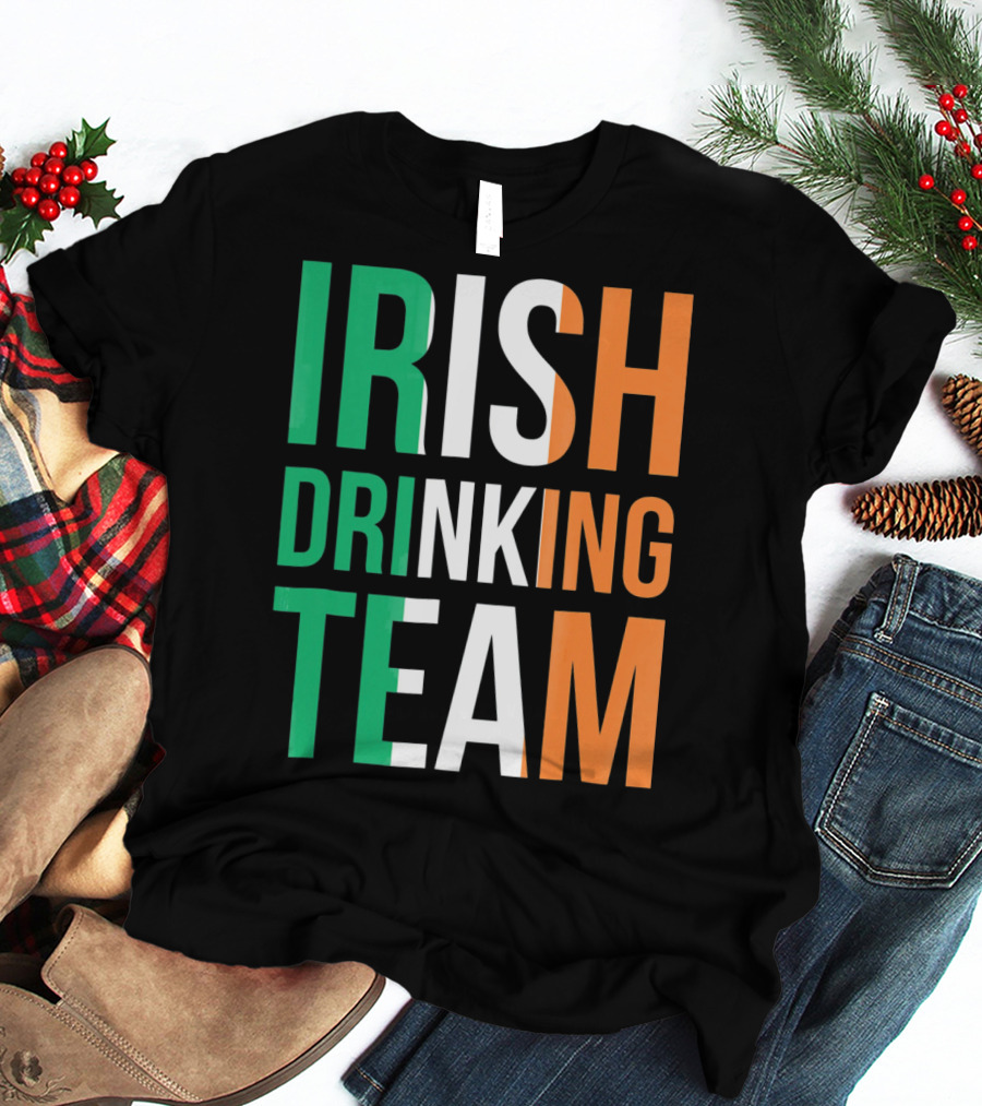 Irish Drinking Team Ireland Green White Orange T-Shirt