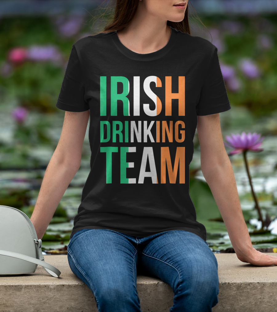 Irish Drinking Team Ireland Green White Orange T-Shirt