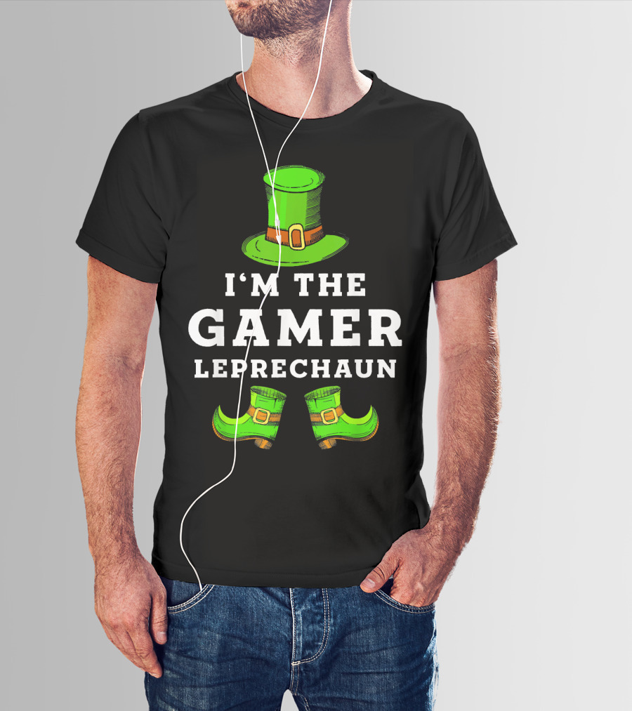 I'm The Gamer Leprechaun St Patrick's Hat And Shoes T-Shirt