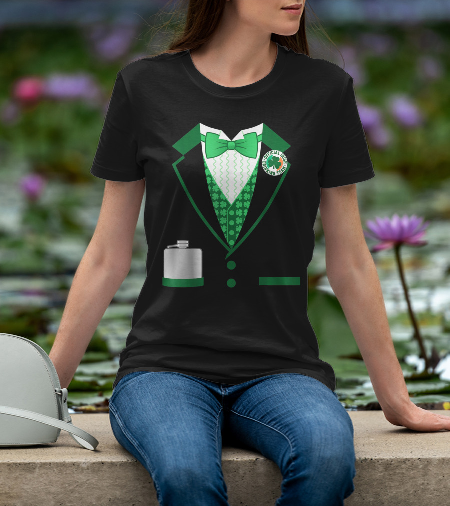 Mens St. Patricks Day Costume Official Irish Drinking Team Funny Iris T-Shirt