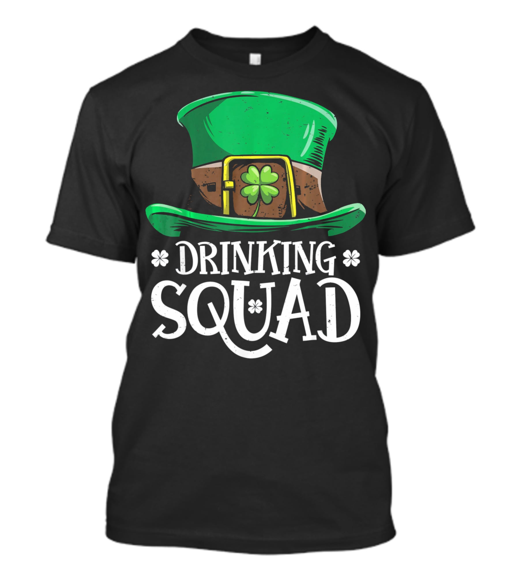 Leprechaun Drinking Squad St Pat Green Hat Clover St Patrick's Day T-Shirt