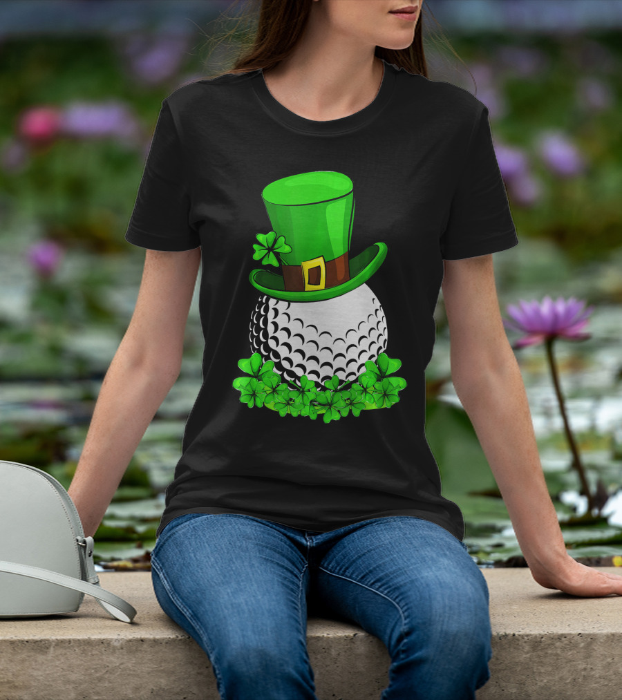 Leprechaun Hat Shamrock Golf St Patricks T-Shirt