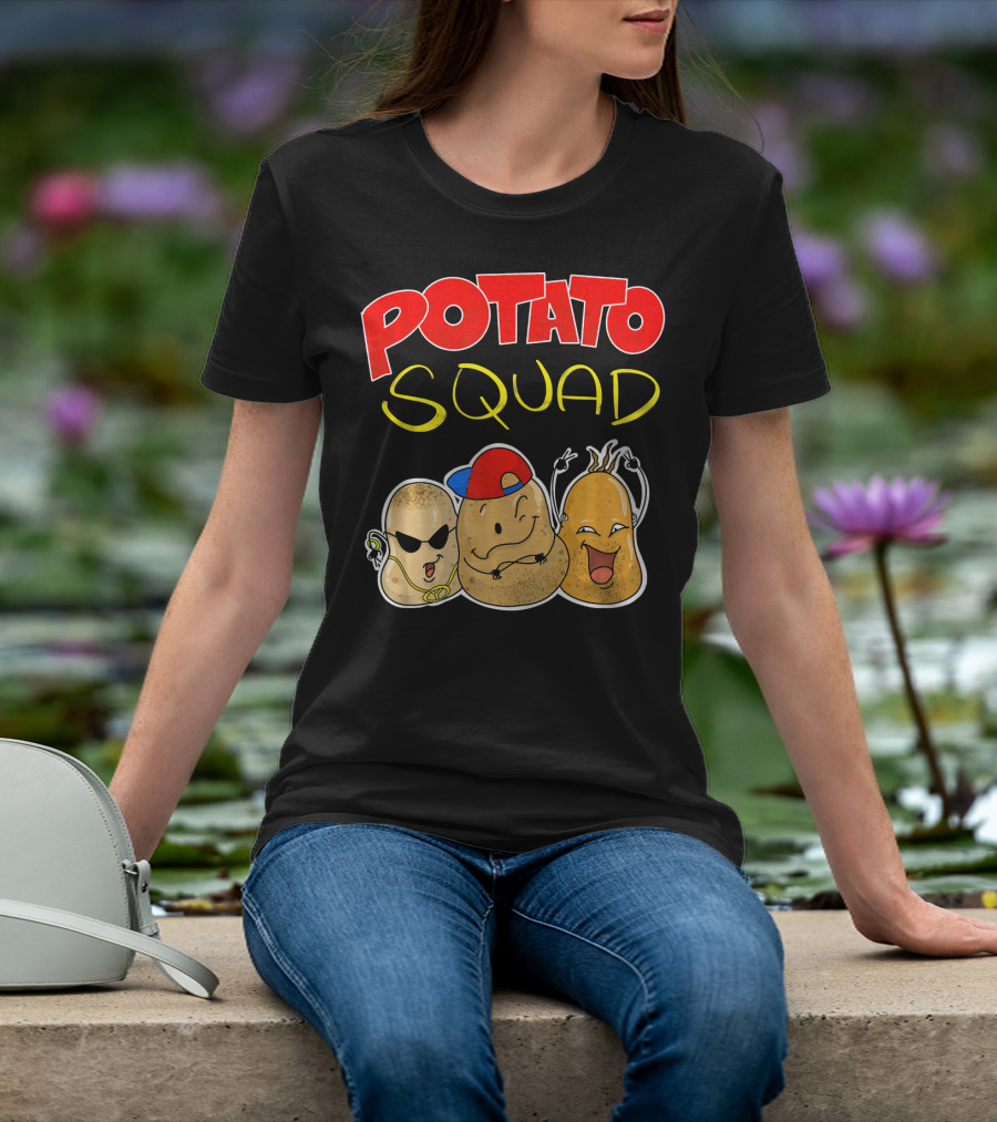 Potato Squad Cute Funny Vegetarian Crew T-Shirt
