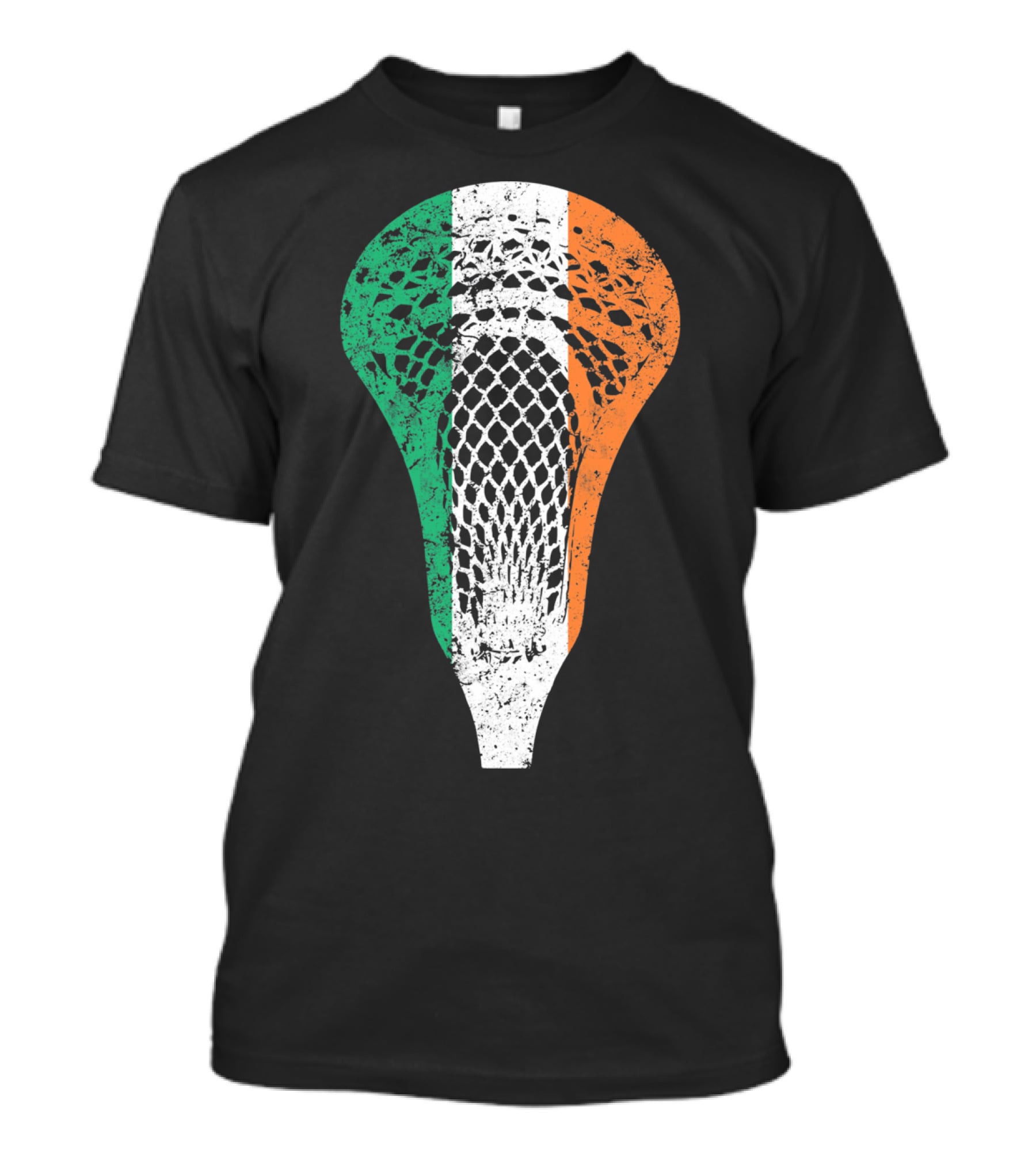 Irish Lacrosse Ireland Tricolor Lacrosse Stick Net T-Shirt