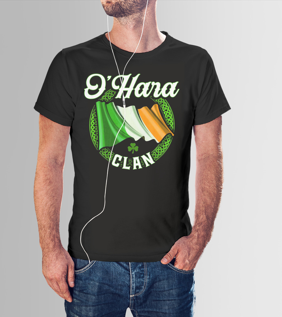 O'Hara Clan Irish Flag Surname Ireland T-Shirt