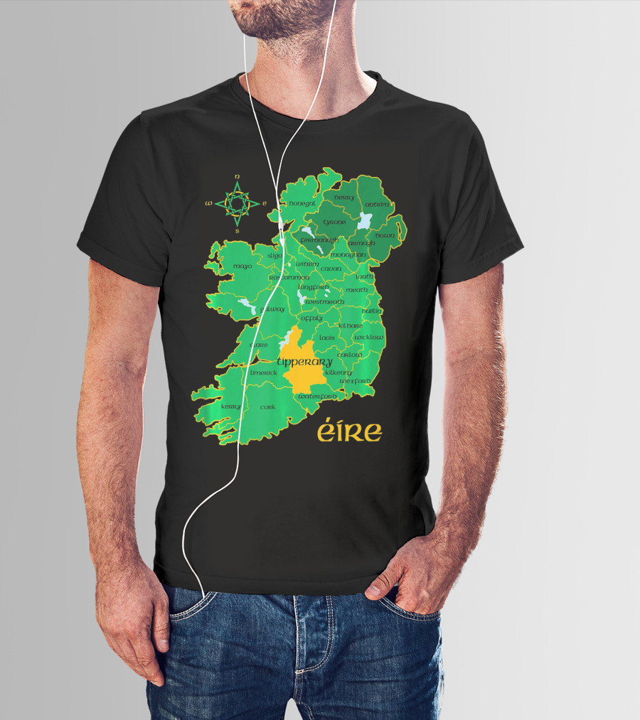 Tipperary Ireland Irish County Map Éire T-Shirt