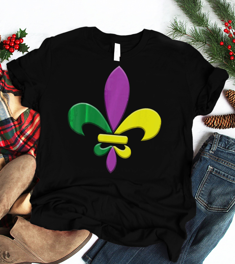 Fleur-de-Lis Mardi Gras New Orleans Party Classic Colors T-Shirt