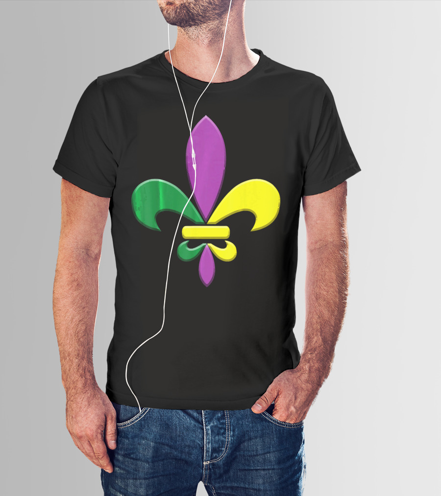 Fleur-de-Lis Mardi Gras New Orleans Party Classic Colors T-Shirt