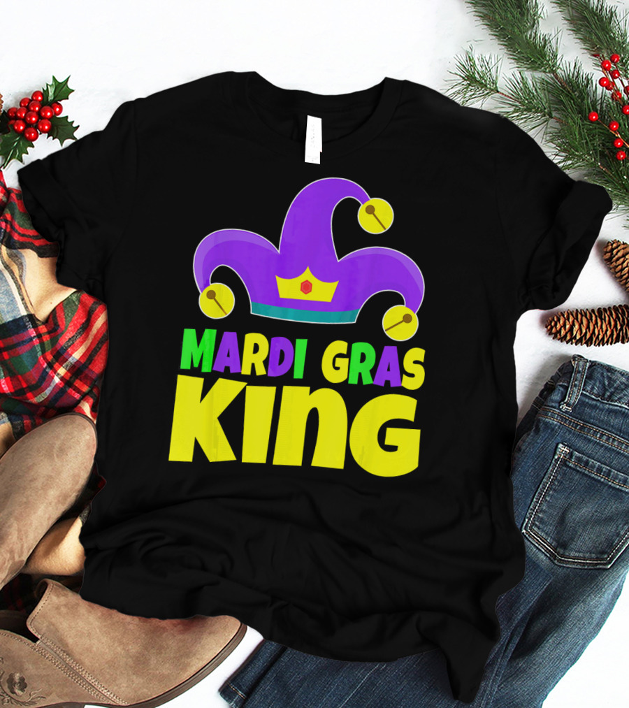 Mardi Gras King Crown Jester Hat T-Shirt