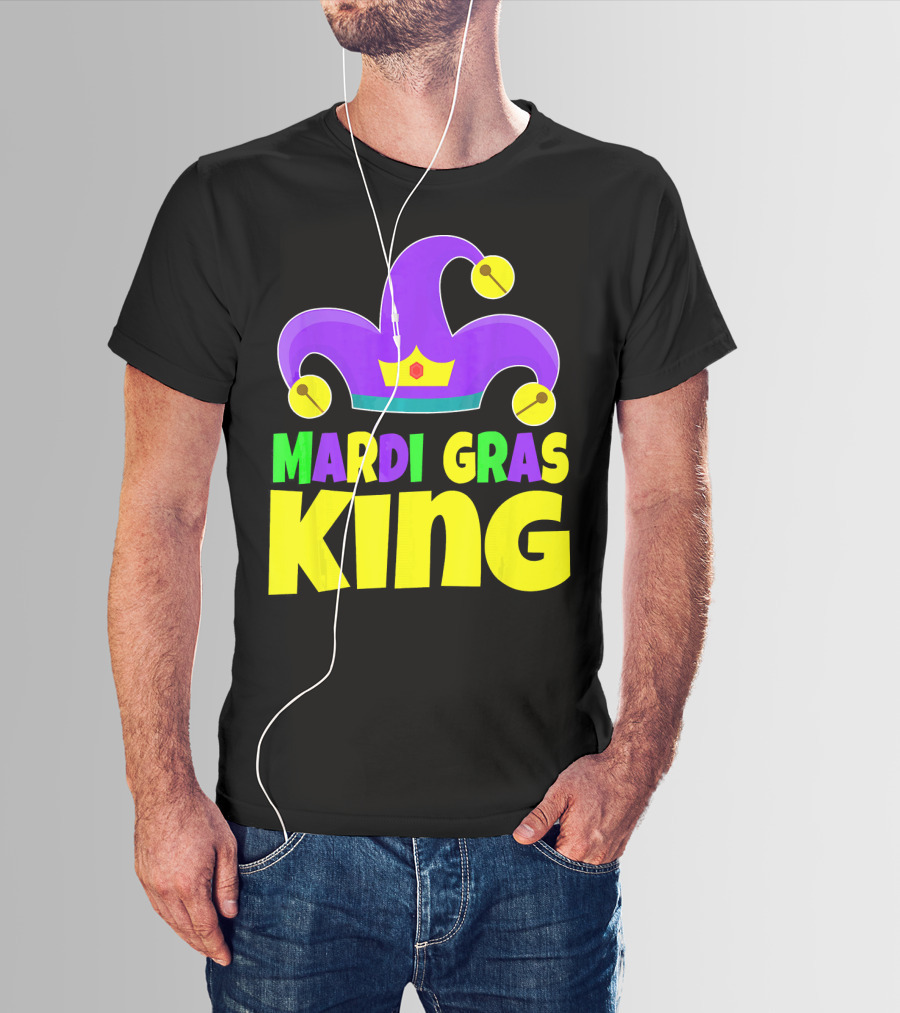 Mardi Gras King Crown Jester Hat T-Shirt